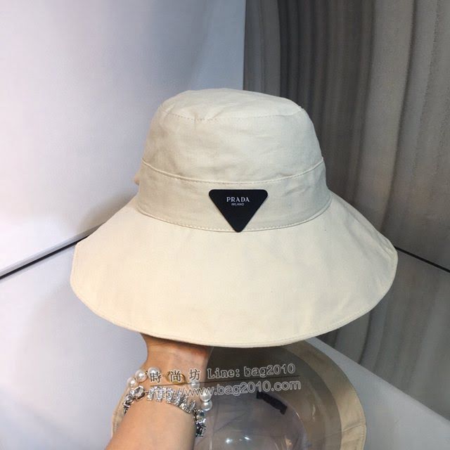 Prada新品女士帽子 普拉達大帽檐漁夫帽遮陽帽  mm1248